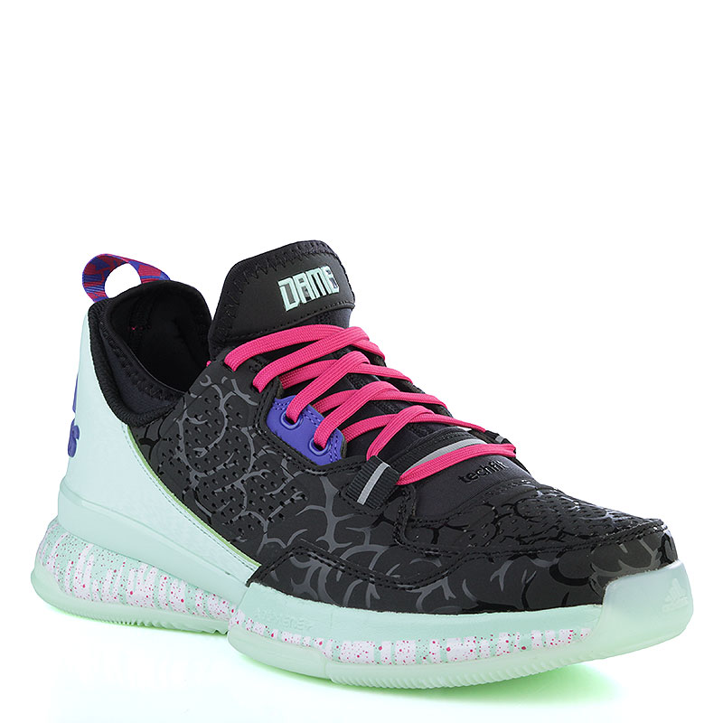 мужские черные баскетбольные кроссовки  adidas D Lillard S85493 - цена, описание, фото 1